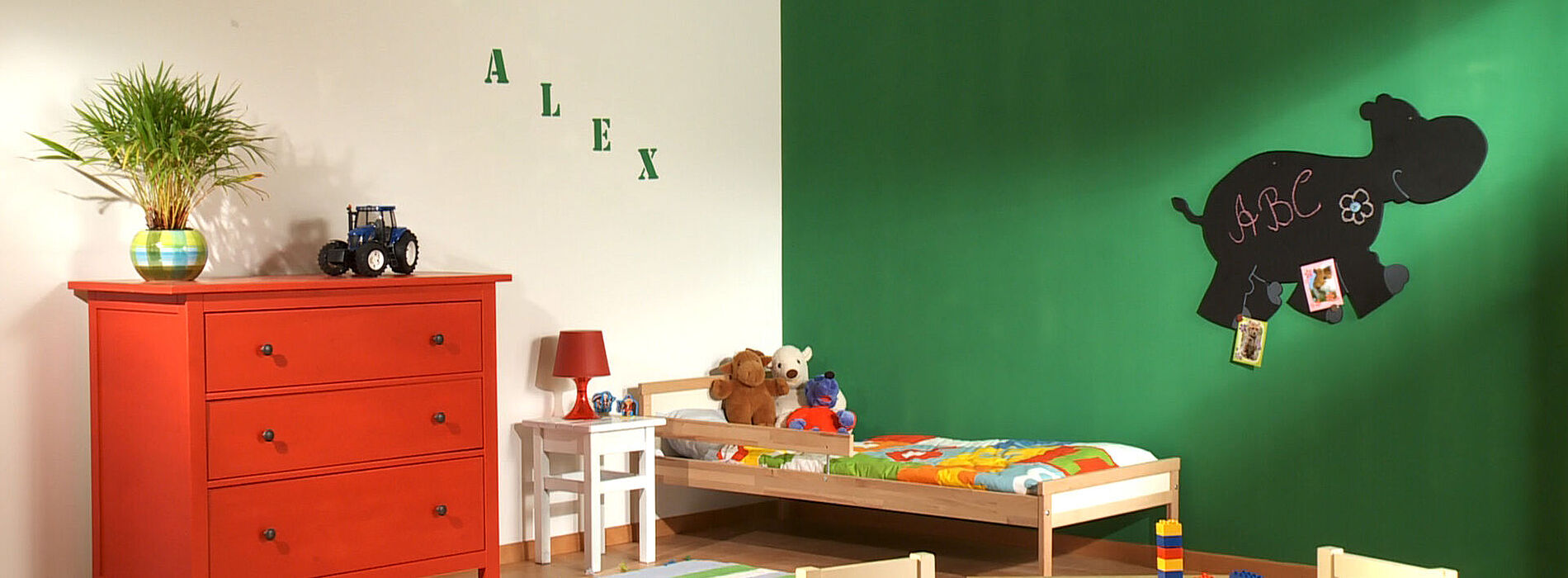 Ambiente Kinderzimmer Nilpferd Schablone