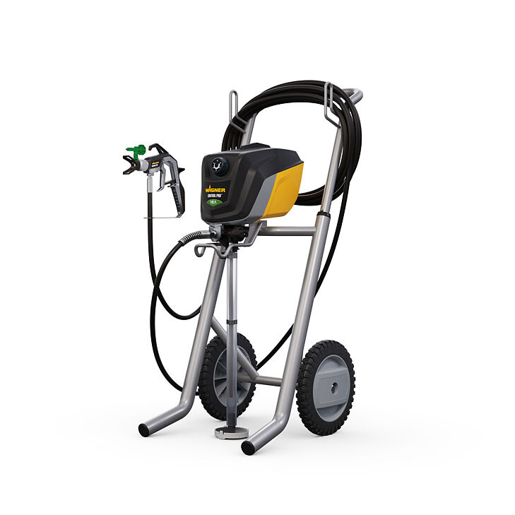 Professional airless spraying with extended reach and significantly reduced overspray
