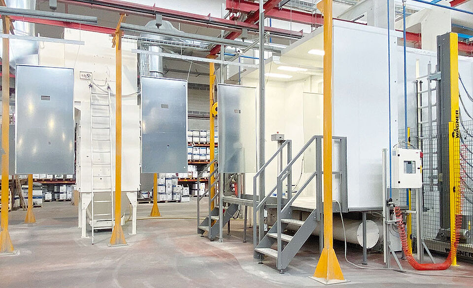 automatic powder coating booth with ips