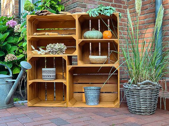 Build a wine crate shelf