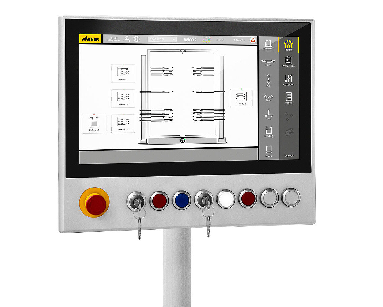 display with wicos software