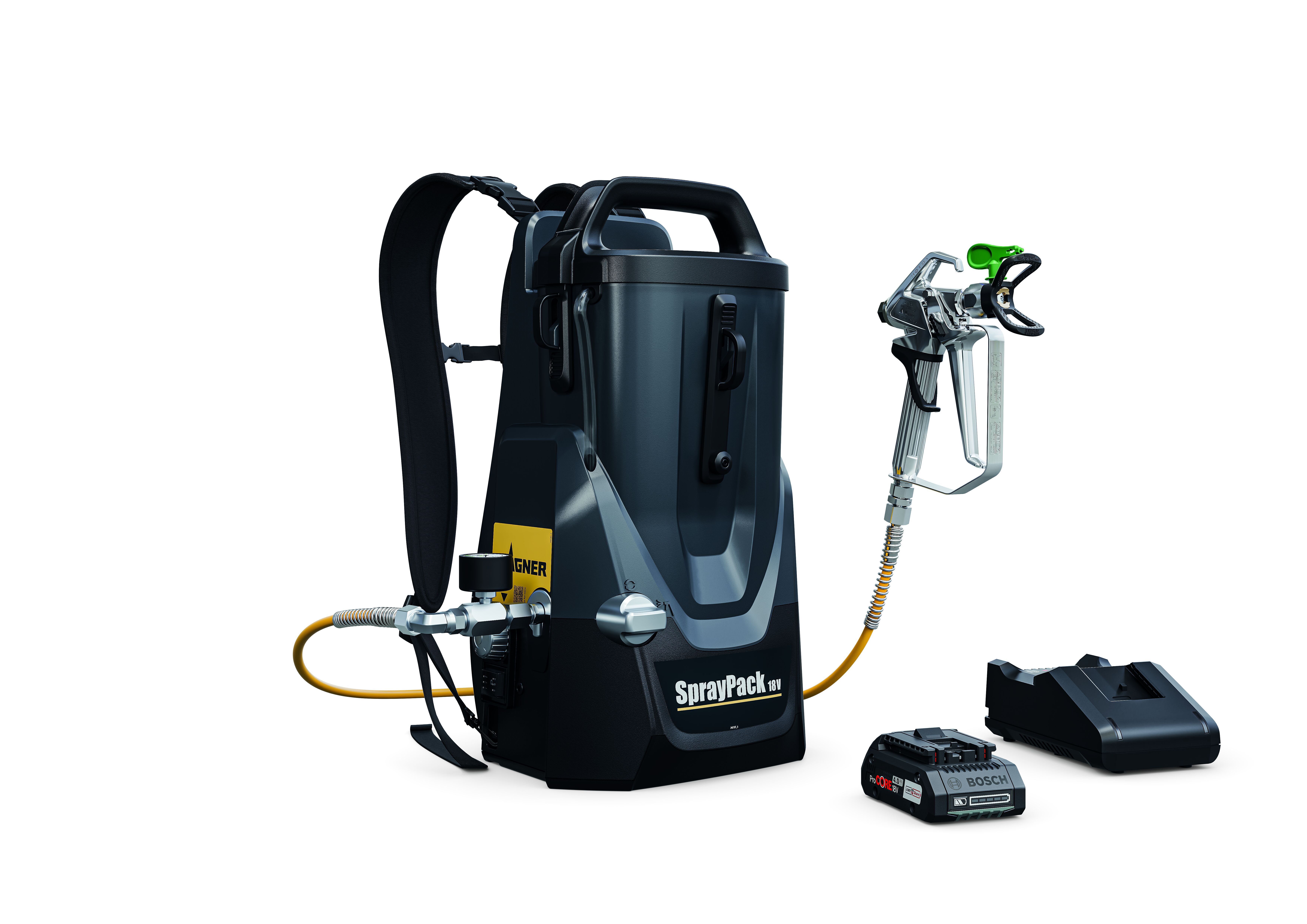 ワグナー　エアレス バックパック型コードレス塗装機SprayPack 18V、塗装をどこでも。