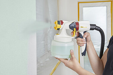 The lightweight paint sprayer for interior walls and ceilings