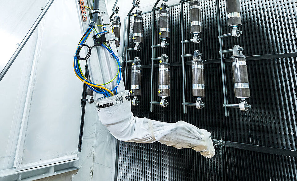 Electrostatic coating at KMF