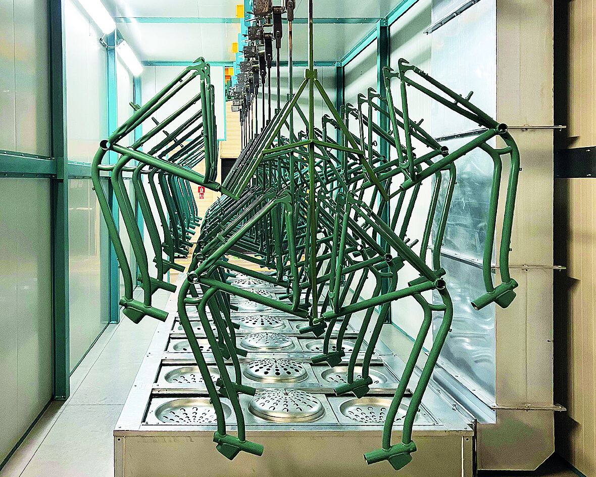 coated bicycle frames