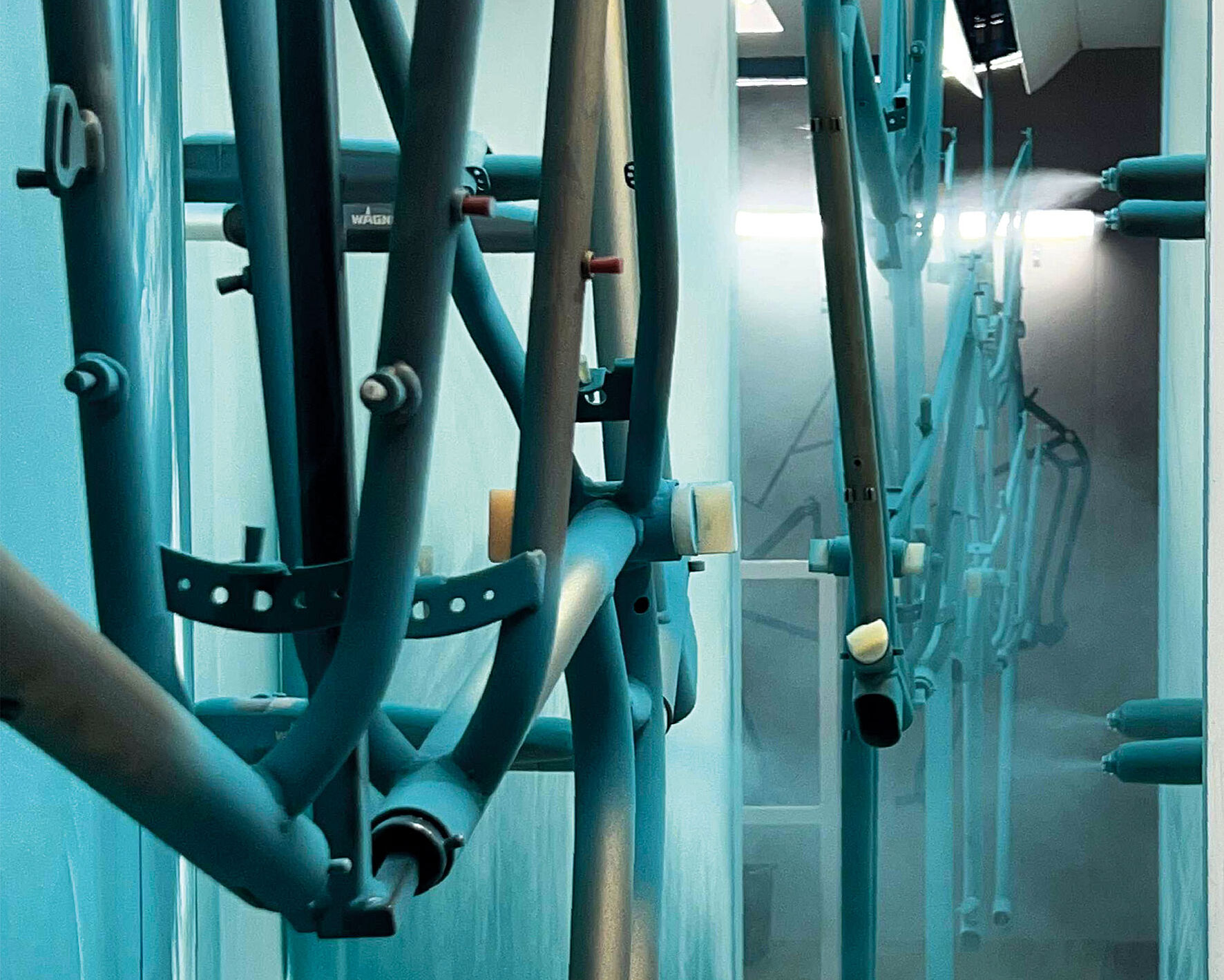 powder coating of bicycle frames
