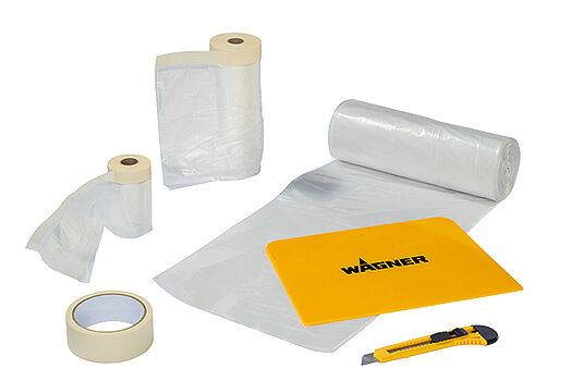 Masking kit to protect surfaces during painting and decorating