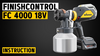 FinishControl FC 4000 18V - Mise en service, Application, Nettoyage, Maintenance | WAGNER