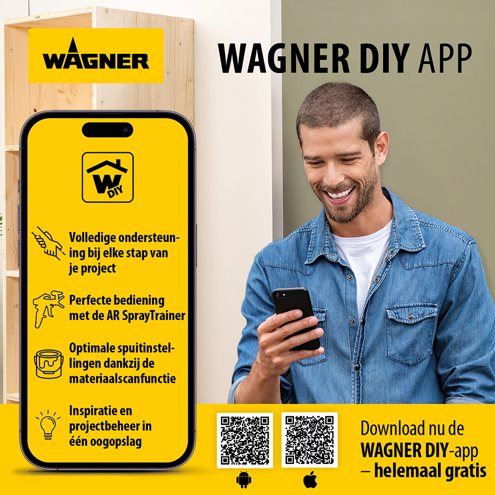 Professioneel Airless-spuiten. Tot 55 % minder spuitnevel bij maximale controle