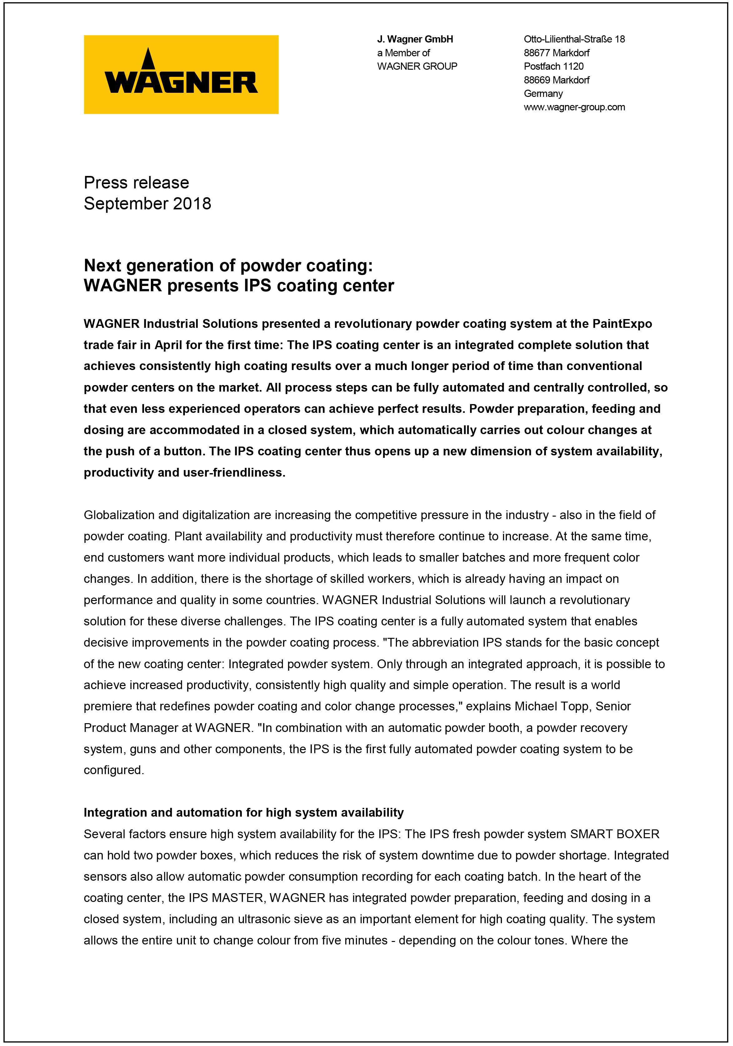 WAGNER Press release IPS ENG mit Rahmen