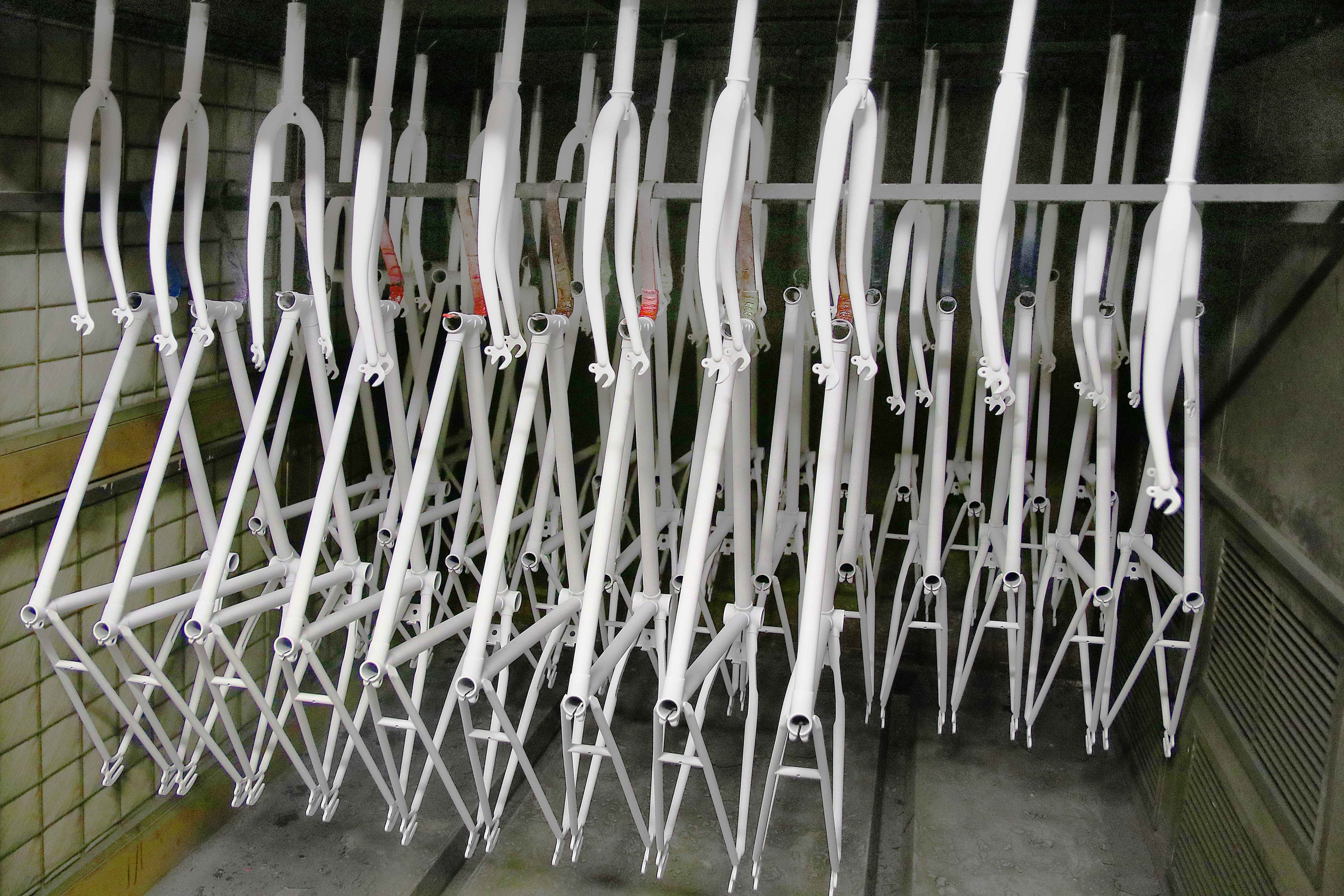 powder coated bicycle frames