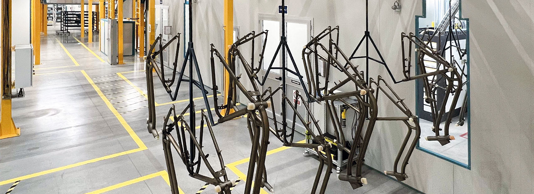 powder coating of bicycle frames