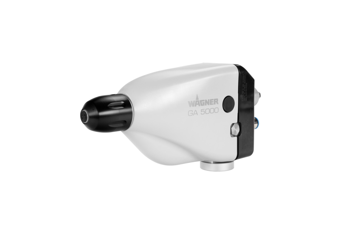 Electrostatic airspray automatic gun for water-based paints