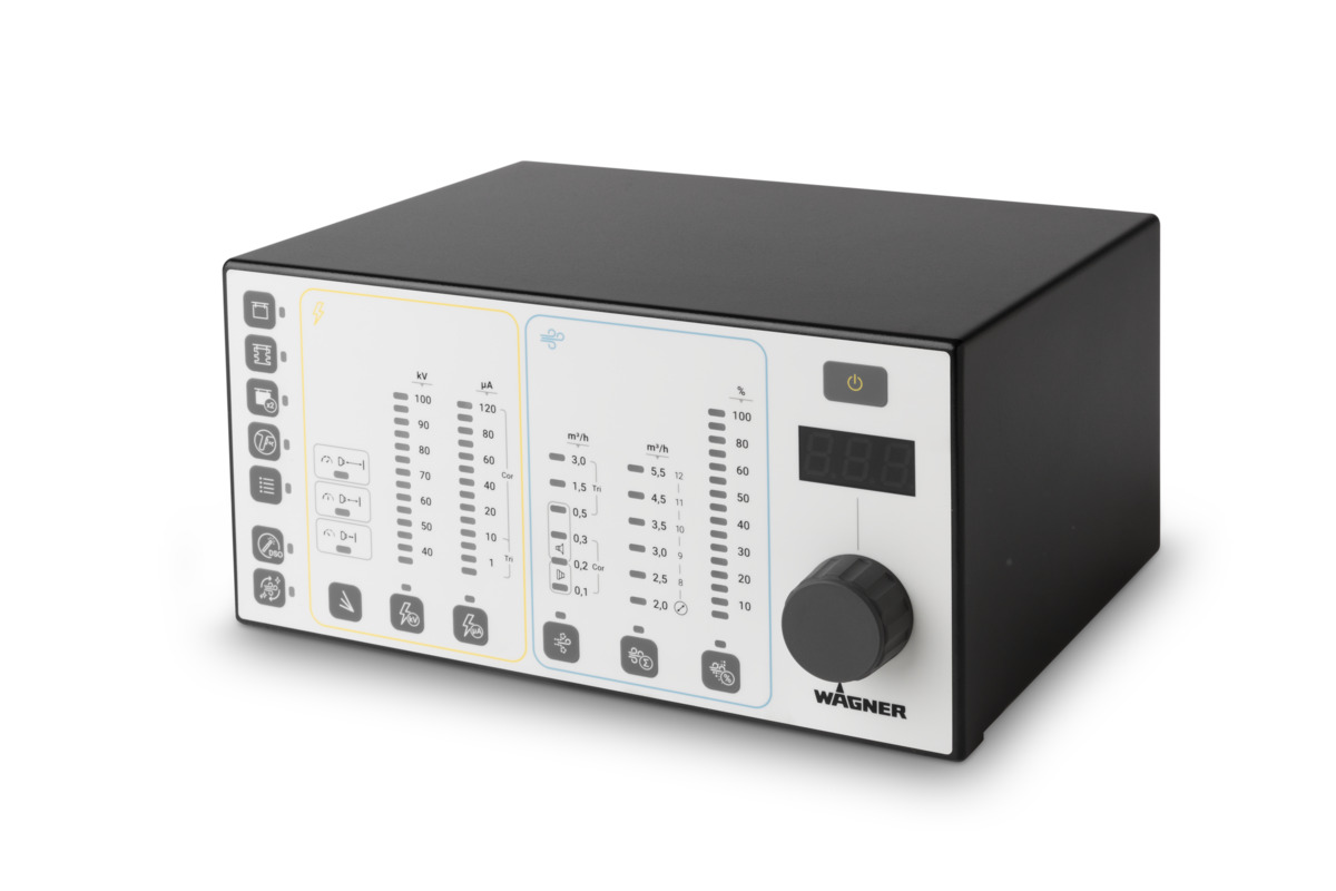 Control unit for manual and automatic coating